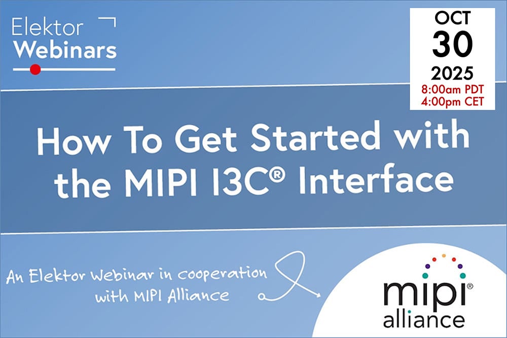 Elektor Webinar: How To Get Started with the MIPI I3C® Interface
